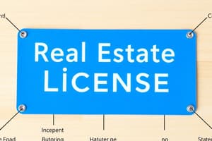 Real Estate License Types