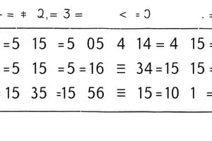 Mathematics Basic Operations and Concepts