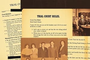 Trial Court Document Formatting Quiz