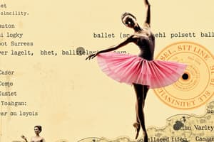 Ballet Terminology & Positions Flashcards