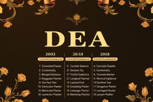 DEA Drug Schedules: I-V