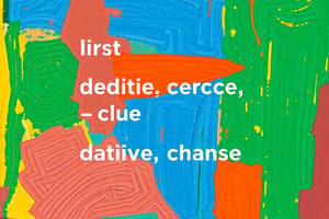 First Declension Latin Nouns: Dative Case Quiz