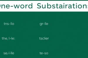 One Word Substitutions Quiz