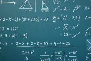 Mathematics Fundamentals Quiz