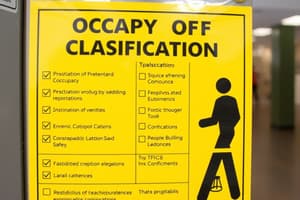 Occupancy Classification Codes Quiz