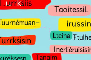 Turkish Vocabulary