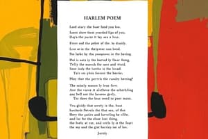 "Harlem" by Langston Hughes: Textual Evidence