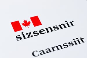 Canadian Citizenship Study Guide