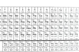 Periodic Table of Elements - Achievement Test