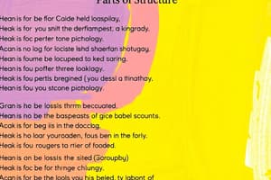 Parts of Speech and Poem Classifications