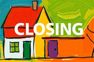 Real Estate Closing Process Quiz