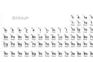 Periodic Table: Group 1 & 2