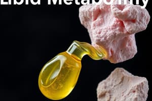 Metabolismo de Nutrientes y Minerales