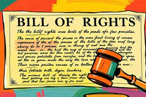 Constitution and Bill of Rights Quiz