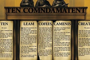 Christian Living Formation: Ten Commandments