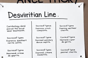 Sociology: Deviance and Crime Concepts