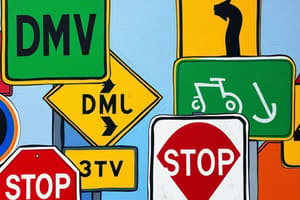 Indiana DMV Sign Colors and Shapes