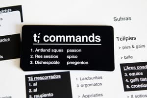 Imperative Informal Tú Commands Flashcards