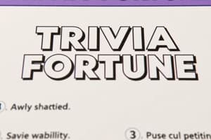 Trivial Pursuit Genus Edition Quiz