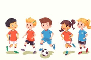 Illustration von Kindern im Sportteam