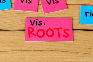 Latin Roots: Vis/Vid Flashcards