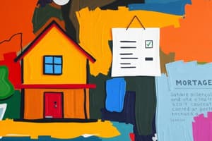 Mortgage Loan Origination Process Quiz