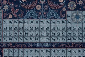 Organization of the Periodic Table