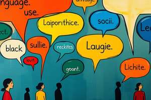 Language and Sociality in Humans