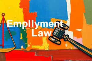 Employment Law Overview - Chapter 2