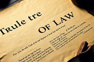 Individual Rights & Rule of Law