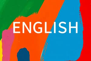 The English Language: History and Grammar