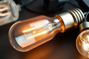 Invention and Parts of the Incandescent Bulb