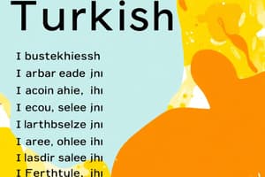 Turkish-Italian Glossary Overview