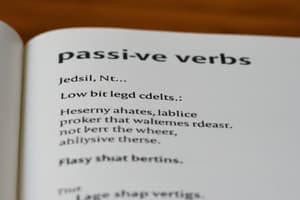 Grammar: Present and Passive Verbs