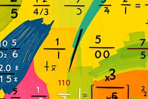 Basic Arithmetic and Fractions Quiz