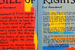 The Bill of Rights and the First Amendment