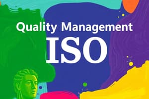 Quality Management Principles Quiz