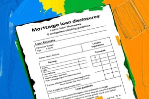 Mortgage Loan Application Disclosures