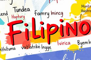 Filipino Words & Phrases Quiz