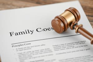 Family Law Essentials for Exit Exam