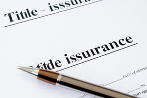 Title Insurance Commitment Overview