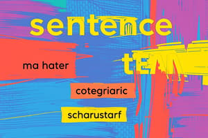 Classifying Sentences By Purpose Flashcards