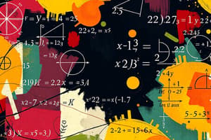 Algebra: Solving Quadratic Equations