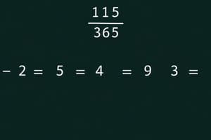 Fractions and Rational Numbers