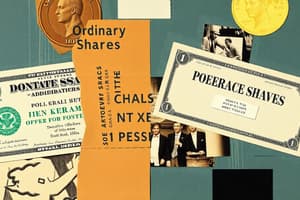 Preference, Ordinary Shares and Goodwill