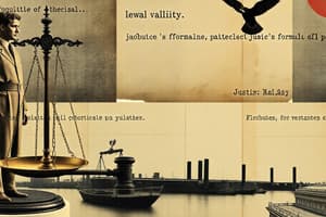 Legal Validity and Justice Principles