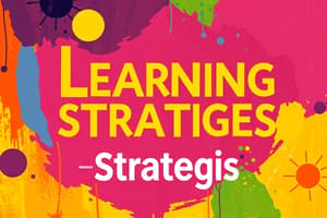 Learning Strategies Quiz