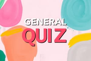 General Study Quiz