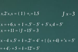 Algebra Basics Quiz