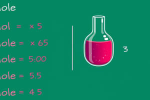 Chemistry Molar Calculations Quiz